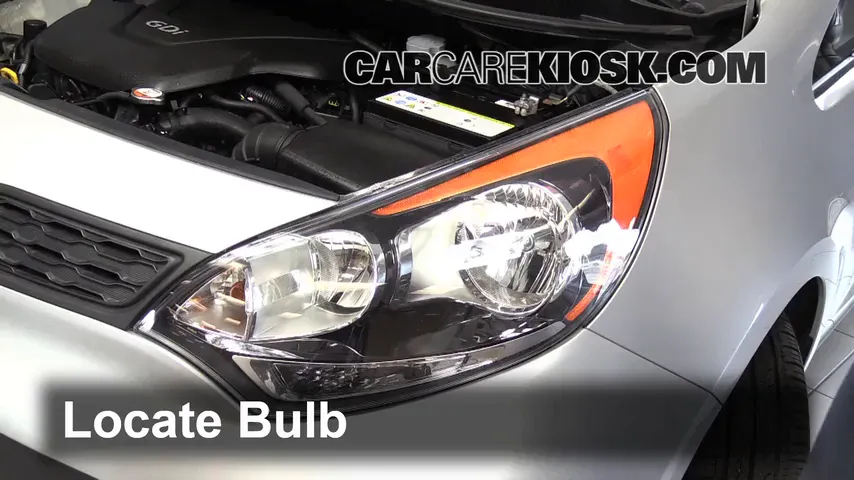 2012 Kia Rio5 LX 1.6L 4 Cyl. Lights Headlight (replace bulb)